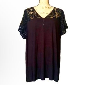 • Ava James Lace Sleeve Top •